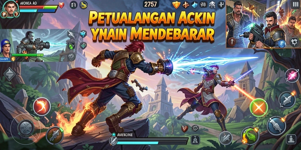 Tampilan gameplay menegangkan dengan aksi penuh adrenalin.