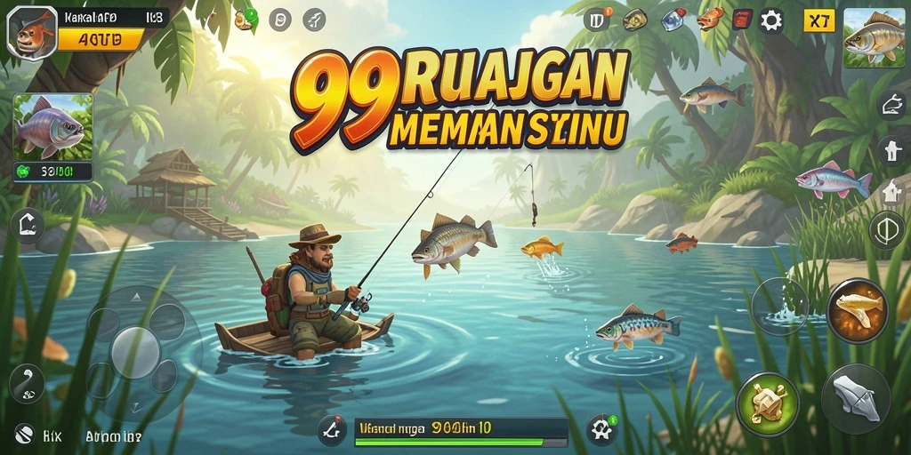 Screenshot utama 99RTP yang menunjukkan pemain menangkap ikan di laut.