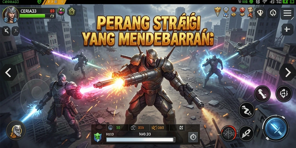 Tampilan gameplay <strong>CERIA33</strong> yang mendebarkan dan penuh taktik.