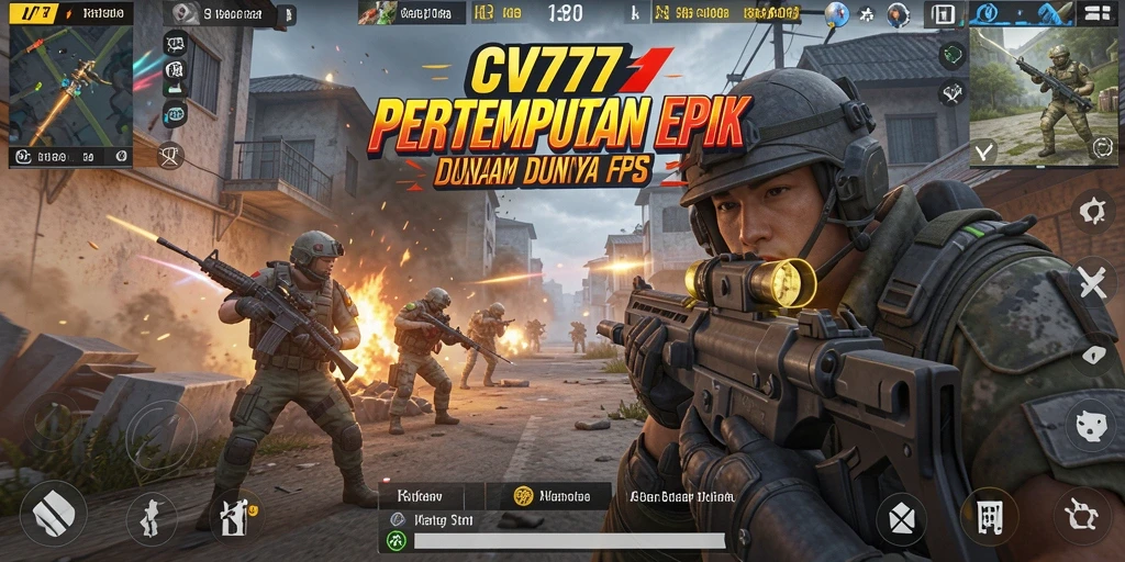 Gameplay menarik dalam pertempuran FPS yang menegangkan.