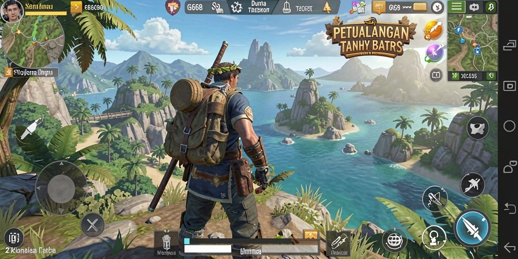 Tampilan gameplay G668 di dunia terbuka yang luas.