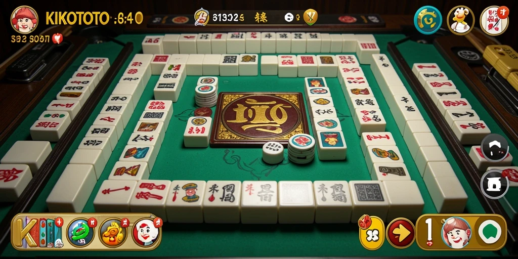 Tampilan menarik dari gameplay Mahjong KIKOTOTO yang menantang.