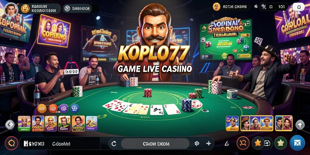 Tampilan gameplay Live Casino KOPLO77 dengan dealer profesional.