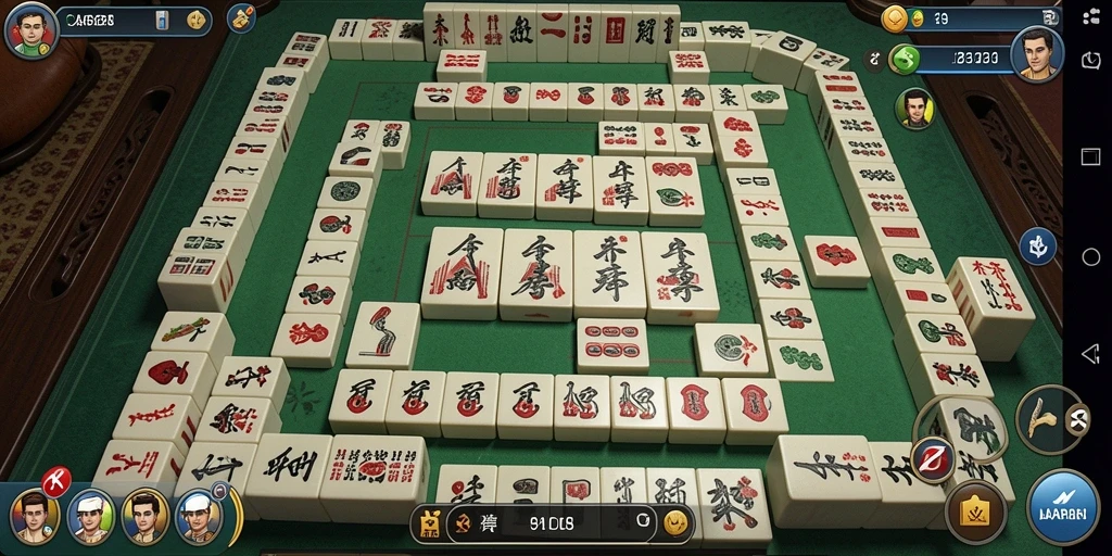 Tampilan gameplay LAPARBOS yang menarik dan menantang dalam permainan Mahjong.