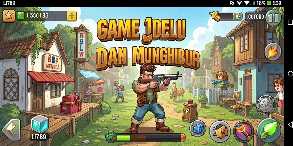 Tampilan gameplay LI789 menampilkan aktivitas mengelola sumber daya yang seru.