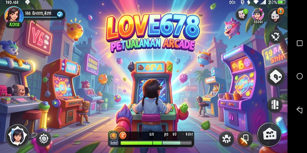 Tangkapan layar menunjukkan aksi seru dalam permainan arcade LOVE678.