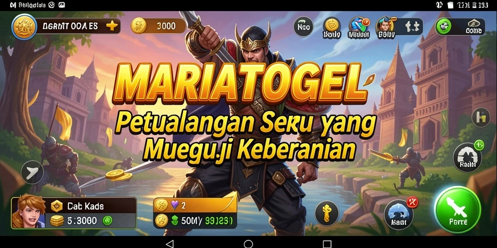 Tampilan gameplay MARIATOGEL dengan petualangan seru dan menantang.