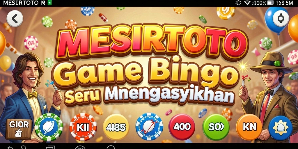 Tampilan gameplay seru dari game Bingo MESIRTOTO yang mengasyikkan.