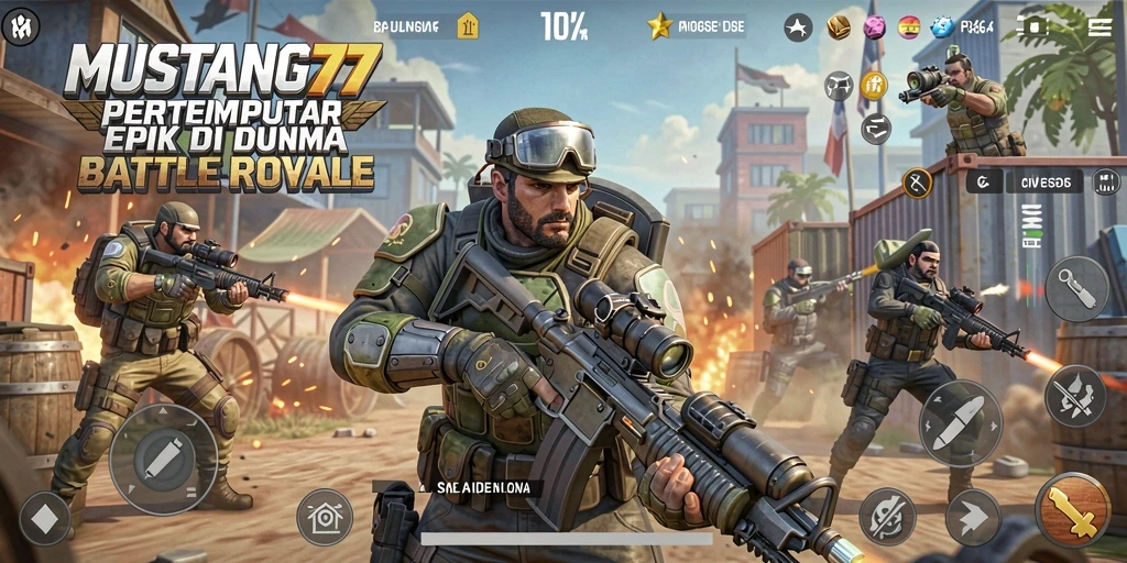 Gameplay epik dalam pertempuran Battle Royale MUSTANG77.