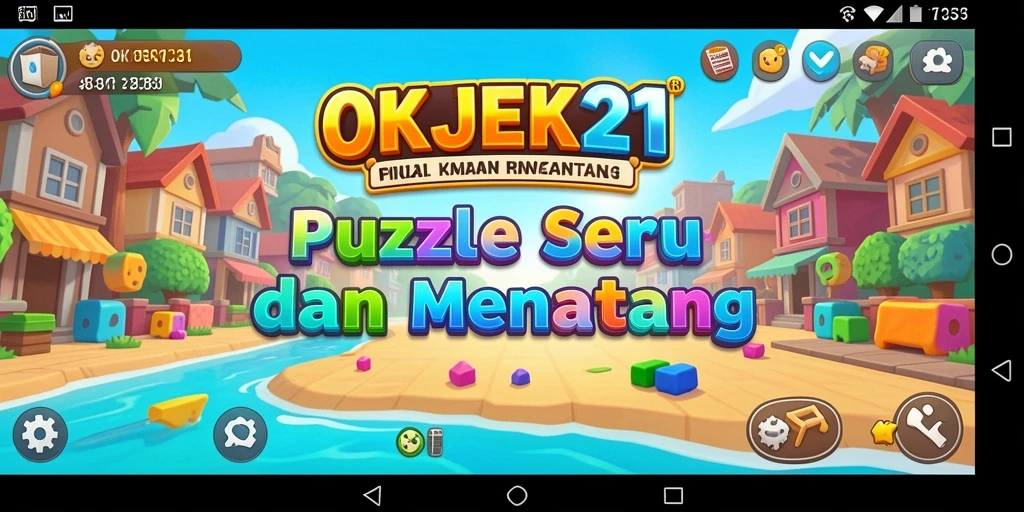Tampilan gameplay menarik dari OKJEK21 dengan teka-teki yang menantang.
