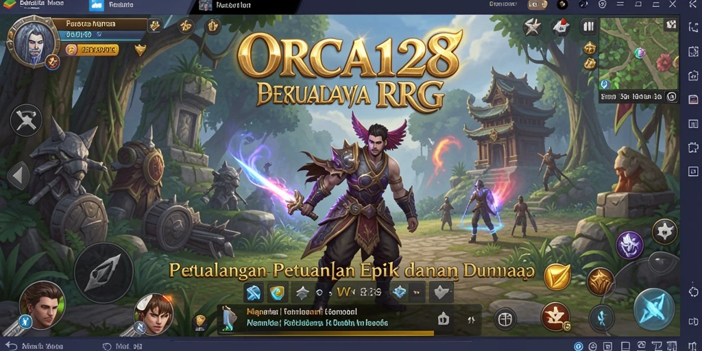 Tampilan menarik dari gameplay RPG ORCA128.