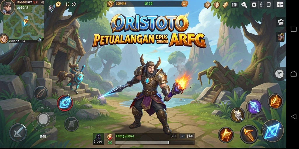 Gameplay seru di dunia fantasi ORISTOTO penuh aksi.
