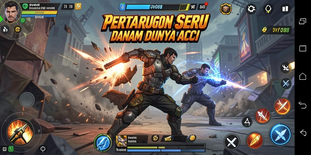 Screenshot gameplay OVO88 menampilkan pertarungan seru dan grafis menawan.