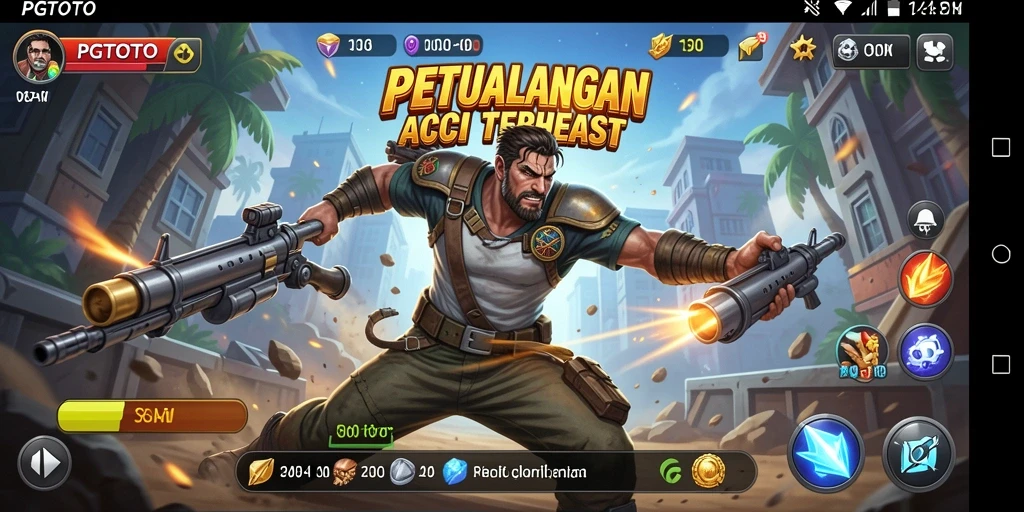 Screenshot menampilkan karakter utama dalam aksi bertempur di lingkungan yang menegangkan.