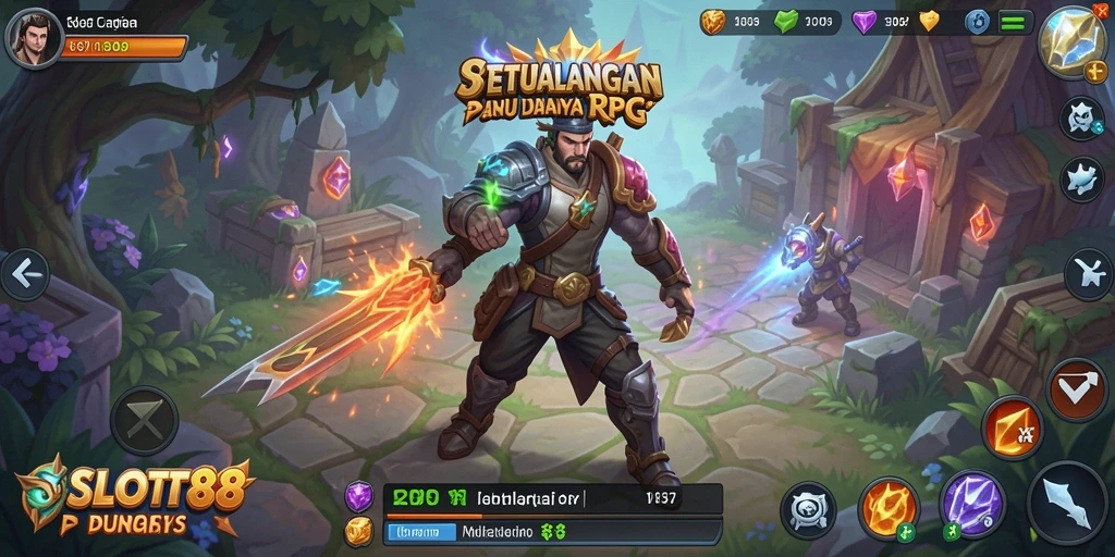Tampilan gameplay menakjubkan di SLOT88 dengan aksi RPG yang seru.