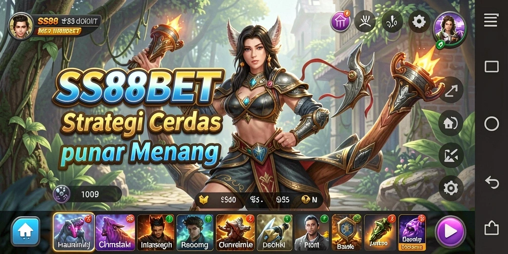 Tangkapan layar menunjukkan aksi strategis dalam permainan SS88BET.