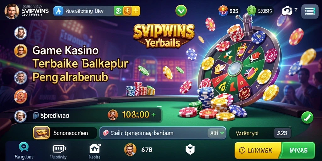 Tampilan gameplay SVIPWINS yang menakjubkan saat bertaruh di kasino.