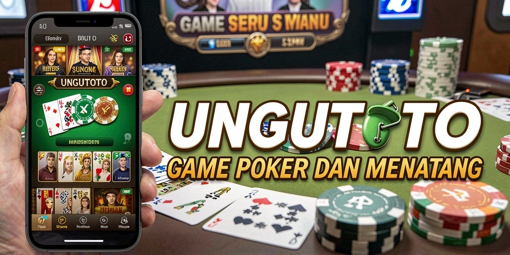 Screenshot gameplay UNGUTOTO yang menunjukkan suasana Poker yang seru.