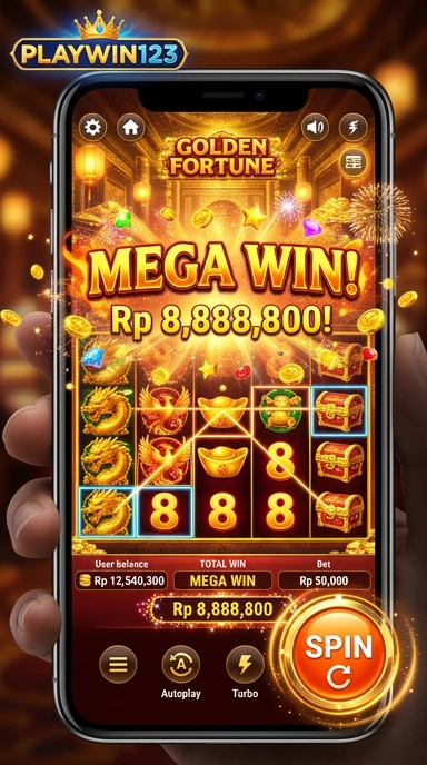 Tampilan beranda playwin123 yang memudahkan navigasi aplikasi.